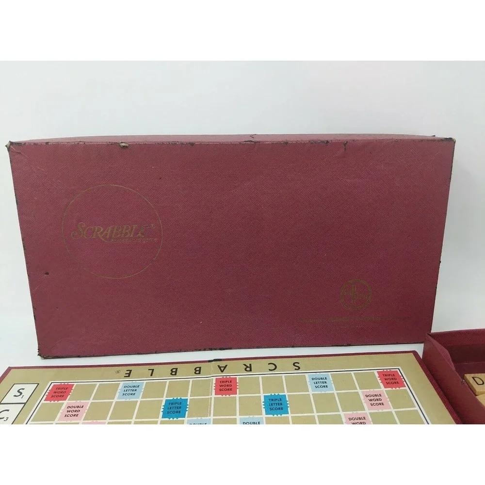 1948-1953 Scrabble Crossword Board Game 100% Complete Selchow & Richter Wood VTG